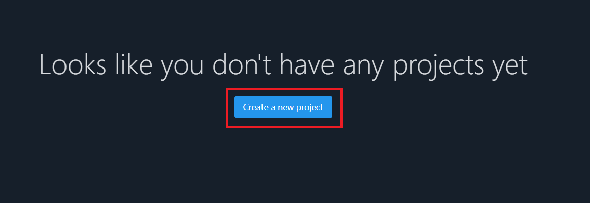 Create project fresh install